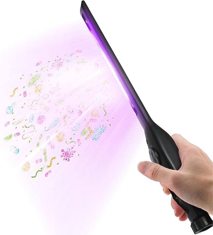 Travel UV Light Sanitizer Wand, Home Disinfection Device,Portable UV Light Disinfection Lamp USB Rechargeable