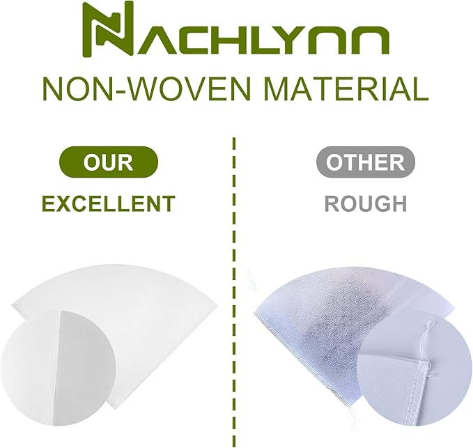 NACHLYNN 20pcs Fryer Oil Filter, Deep Fryer Oil Filter 10 inch Non-Woven Filter Cones Cooking Oil Filters Maple Syrup Filters Beeswax Filters Grease Filter Cones for Restaurant Kitchen Cafe Hotel