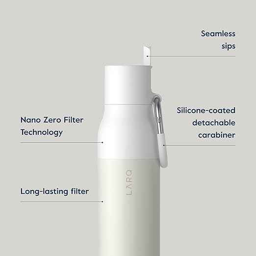 LARQ Total Filtration Bundle Set - Pitcher PureVis 1.9L, Self-Cleaning UV Water Filter Pitcher for Tap, Drinking Water and Filtered Insulated Water Bottle 25 Oz - Long-Lasting Filters, BPA Free