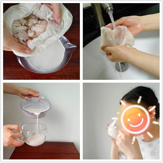 Cheesecloth Bags for Straining,Reusable Cold Brew Coffee Cheese Cloths Strainer,Large Nut Milk Tea Juice Bag,100% Natural Cotton Fine Mesh Filter Bags(Large,4 Pack)