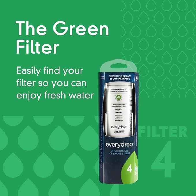 everydrop® by Whirlpool Ice and Water Refrigerator Filter 4, EDR4RXD1, Single-Pack