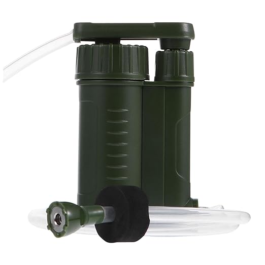 VICASKY 1pc Portable Outdoor Water Filter Pump Emergency Personal Water Purifier for Camping Hiking and Survival Removes Sediments and