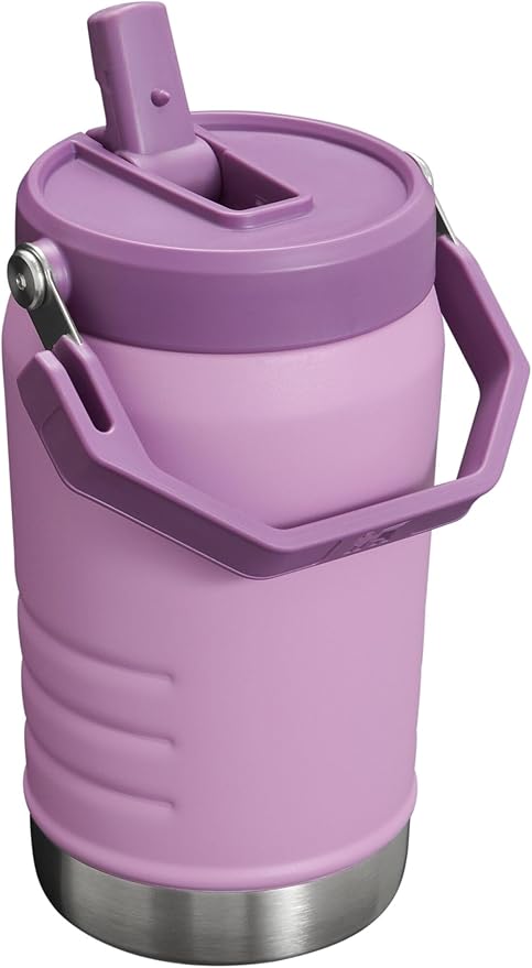 Stanley IceFlow Flip Straw Jug with Handle 40 oz| Twist On Lid and Flip Up Straw | Leak Resistant for Travel and Sports | Insulated Stainless Steel | BPA-Free | Lilac