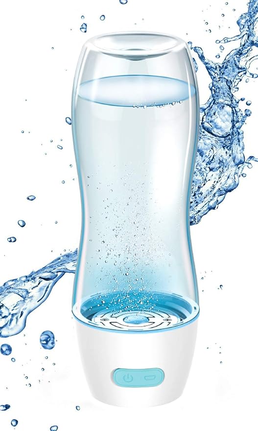 Hydrogen Alkaline Water Maker Machine Generator Hydrogen Water Bottle Pitcher Ionize System with SPE & PEM Tech,US Proton Membrane, Make Hydrogen Content to 800-1200 PPB