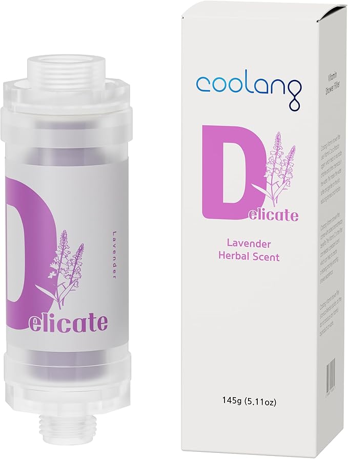 Universal Vita C Shower Filter: Unveil Radiant Skin & Hair with K-Beauty Secrets (Delicate-Lavender)