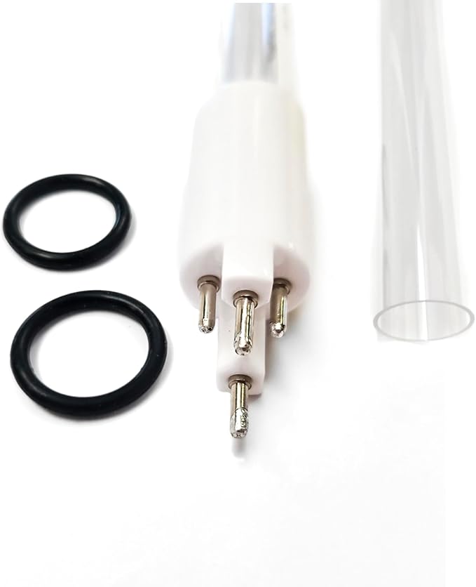 Combo Package Replacement UV Bulb PUV-14, PUV14, Sleeve QSO-410 with O-Rings Maintenance kit for Pelican Water Systems, Premium OEM Compatible, Guaranteed for 1 Year