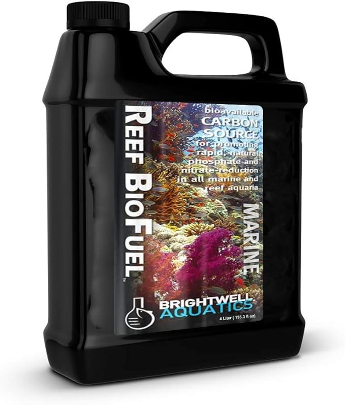 Brightwell Aquatics Reef BioFuel - Organic Carbon Supplement for Marine and Reef Aquariums, Aiding Bacterioplankton Growth That Promotes Rapid Phosphate and Nitrate Reduction, 4 L - AquaVibe