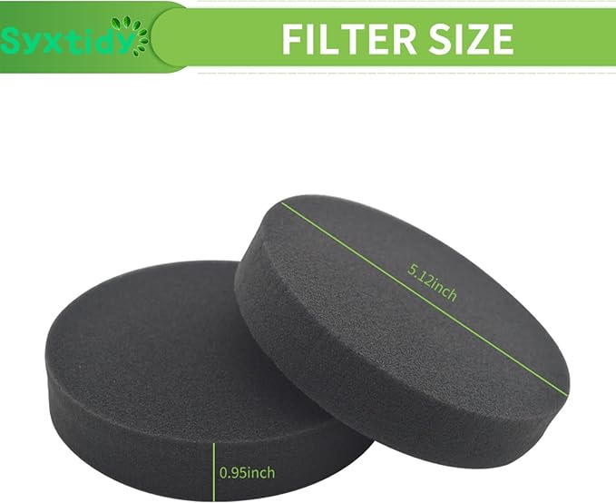 4 Pack Premotor Filter for Bissell Powerforce Helix Vacuum 2191, 2190,1700,1797 Foam Filters Replacement,Parts #1608225
