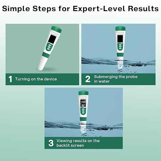 AQUSOFT 5-in-1 Digital PH Meter with Voice Function | High Accuracy PH,TDS,EC,Salinity & Temp Pen | Waterproof & Rechargeable PH Meter for Swimming Pools,Aquariums & Hydroponics | Fast Water Tester