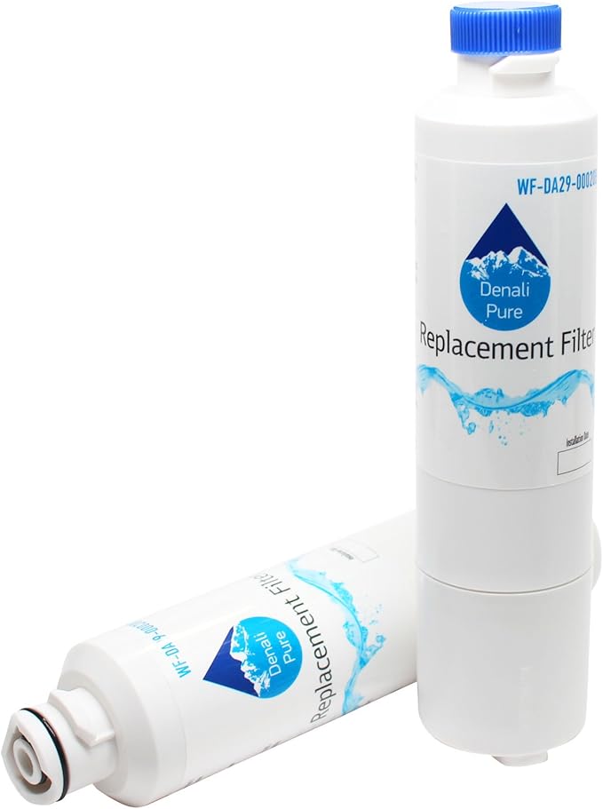 2-Pack Denali Pure Replacement for Samsung RF263BEAEBC/AA-0001 Refrigerator Water Filter - Compatible with with Samsung DA29-00020B Fridge Water Filter Cartridge