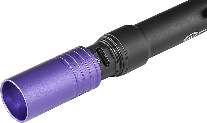 Streamlight 66149 Stylus Pro USB 400nm UV Rechargeable Penlight with - Cord and Nylon Holster, Black
