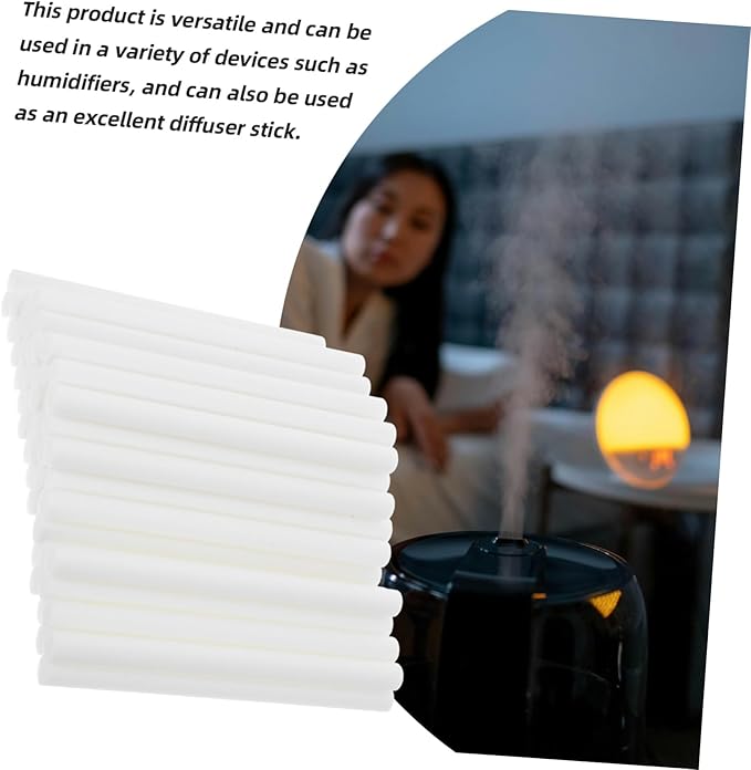 50Pcs Humidifier Filter Cotton Sticks Replacement for Diffuser Humidifiers Optimizes Air Quality with Absorbent Cotton Compatible with Multiple Models - AquaVibe