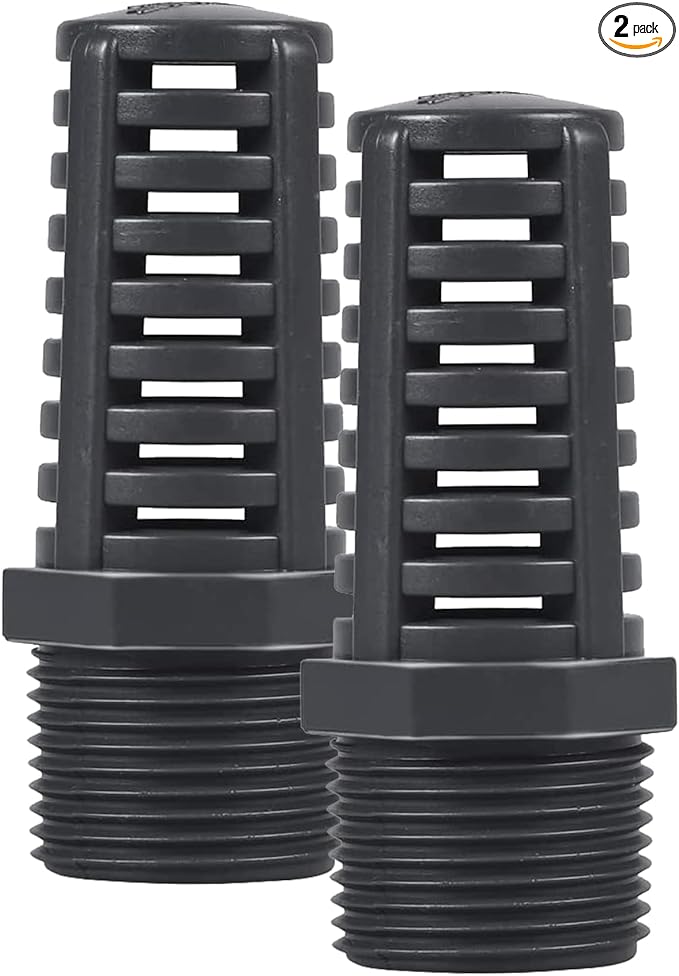 TOMEX 3/4 Inch Threaded Suction/Overflow Strainer, Screen Strainer 3/4 Inch (2 Pack)