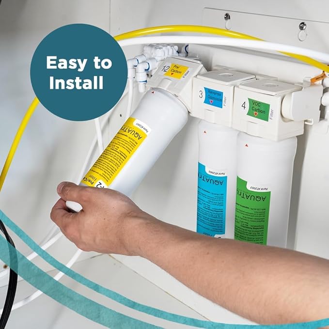AquaTru VOC Carbon Filter with pH+ Mineral Boost (Stage 4) – Compatible with AquaTru Classic, Classic Smart & Under Sink Purifier Models (Green)