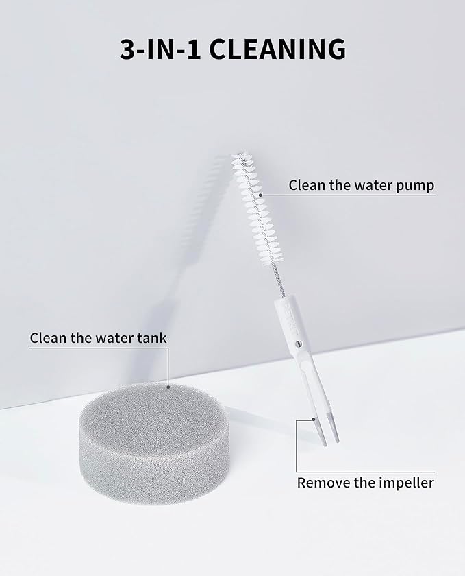 PETKIT Cat Water Fountain Cleaning Kit, Include Brush Tweezers and Sponge, Fit Most Pet Drinking Fountain for Cats Indoor