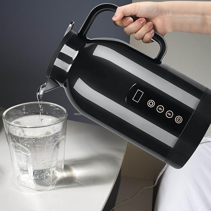 Car Kettle Water Boiler,12V/24V Temperature Display Heater - Car Water Heater Tea Kettle - for Travel Commuting Family Outing Tea Coffee Milk Instant Noodles
