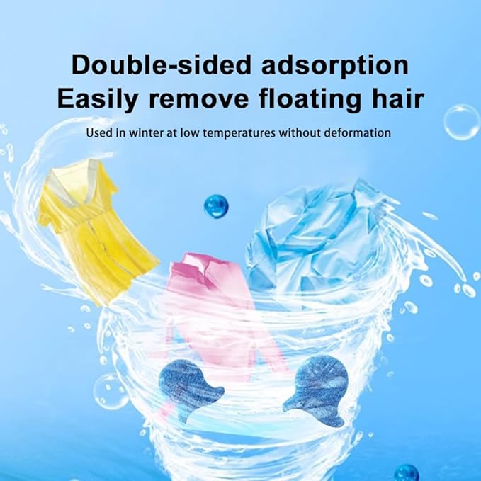 4 PCs Pet Hair Remover for Washing Machine, Reusable Pet Hair Remover for Laundry, Non Toxic Dog Hair Catcher for Washer, Bedding, Clothes (White)