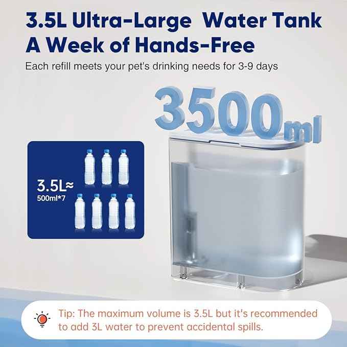 Petgravity Smart Cat Water Dispenser - Stainless Steel Water Bowl, Self-Refill Cat Water Fountain Automatic Water Dispenser for Cats & Small Dogs, 3.5L/118.4oz
