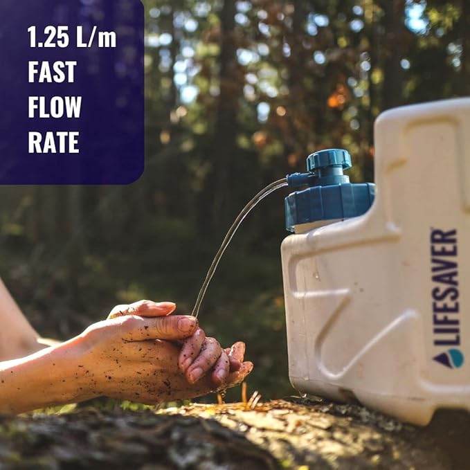 Lifesaver Cube Portable Water Filtration System - Survival Water Filter for Camping, Backpacking, Hiking - Emergency Water Purifier with Ultrafiltration Tech for Clean, Safe Drinking Water