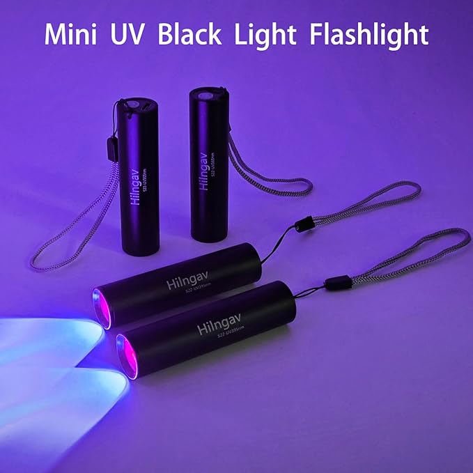 10 Pack Rechargeable Black Flashlight Small UV Black Flash Light 395 NM, Mini USB C LED Blacklight Flashlights Handheld Torch for Pet Dog Urine Resin Curing Fluorescent Agent Stains Detection