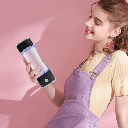 Hydrogen Water Generator Bottle,Hydrogen Water Bottle,Hydrogen Water Generator,Black 1700ppb,380ml,41-149℉,Healthy Alkaline Hydrogen Lons Water Maker Pitcher,for Homes,Offices,Picnics