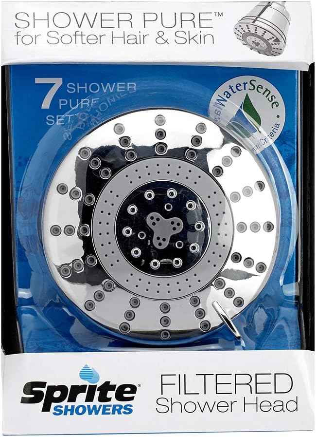 Sprite Showers Pure 7-Setting Filtered 1.75GPM Showerhead in Chrome (AE7E-CM-R)