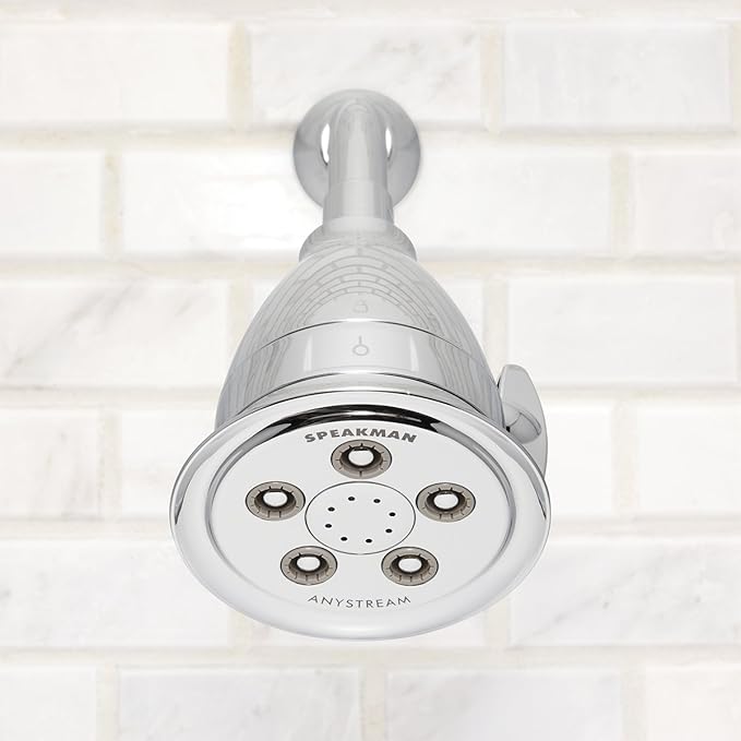 Speakman, Polished Chrome S-2005-HBF-E175 Hotel Pure Multi-Function Shower Head with Filter, 1.75 GPM