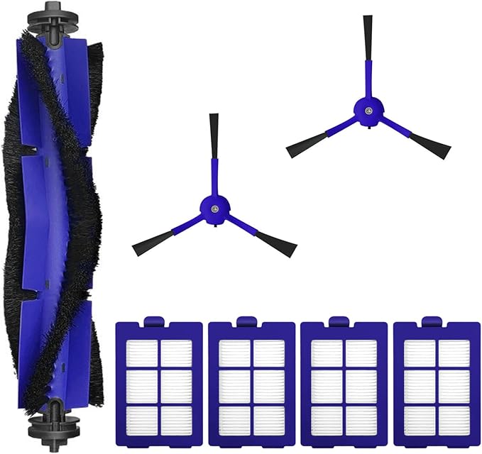 X8 Filters & Replacement Parts Kit for Eufy RoboVac X8 / X8 Hybrid – Washable & Reusable, 1 Roller Brush, 2 Side Brushes, 4 HEPA Filters – Compatible with Eufy X8 Robot Vacuum Cleaner - AquaVibe