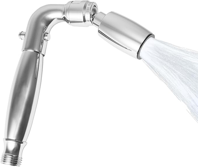 High Sierra® Solid Metal Handheld Shower Head, Lead-Free, with Built-In Trickle Valve. Shower Hose and Holder Not Included. Low Flow 1.8 GPM. Polished Chrome