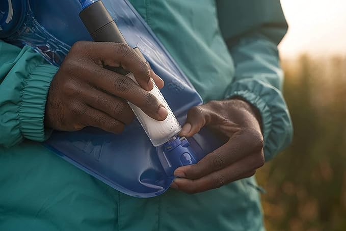 CamelBak Crux 2L Water Reservoir Bladder with Water Filtration Kit, Filtered by LifeStraw - for Hiking, Backpacking, Travel, and Emergency Preparedness