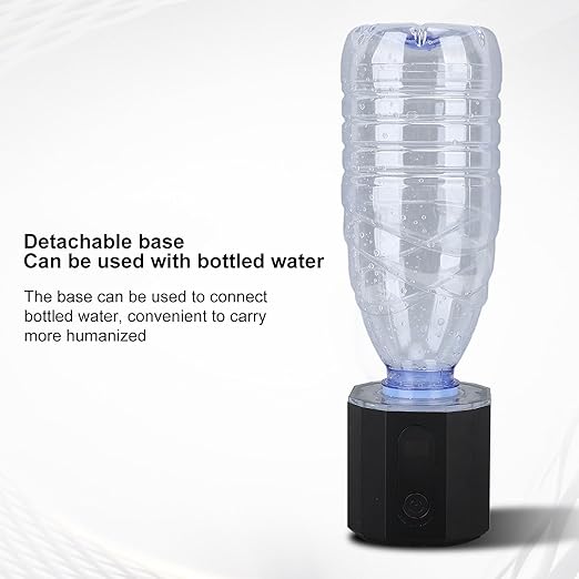 Generic Hydrogenrich Water Bottle, Hydrogen Water Bottle, Platinum Electrode, Colorful Lights 5 Minutes 10 Minutes 6000 Ppb + 8000 Ppb + Leakproof for Office (Black), Generic2koq7r651b-11