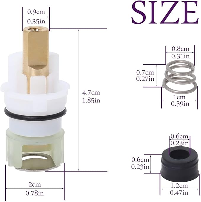 RP25513 Faucet Stem Replacement Kit Compatible with Delta Faucet, with RP4993 Seat and Spring (2 Pack)