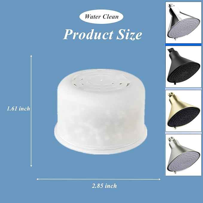 2-Pack Replacement Shower Filter Cartridge Compatible with Canopy® Handheld and Fixed Filtered Showerhead,Water Softener Filter for Hard Water Reduce Chlorine and Harmful Substances