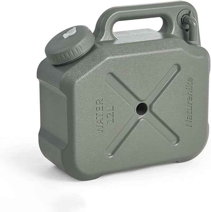 Naturehike 3.17 Gallon Portable Water jug, Camping Water Container with Adjustable Spigot, Food Safe Water Tank, No Leakage Emergency Water Carrier for Camping, Hiking(Green, 3.17Gallon)