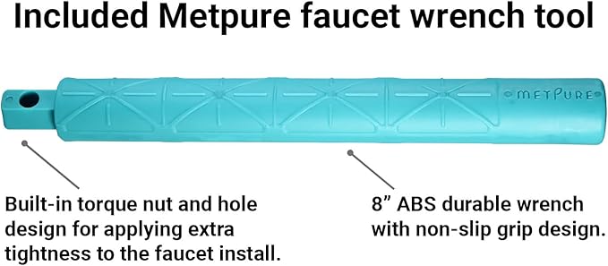 Non-airgap RO Faucet Reverse Osmosis Drinking Water Filtration System Water Dispenser Spout (Polished Nickel). Vase Style with Faucet Wrench RO-FW148. NSF Certified.