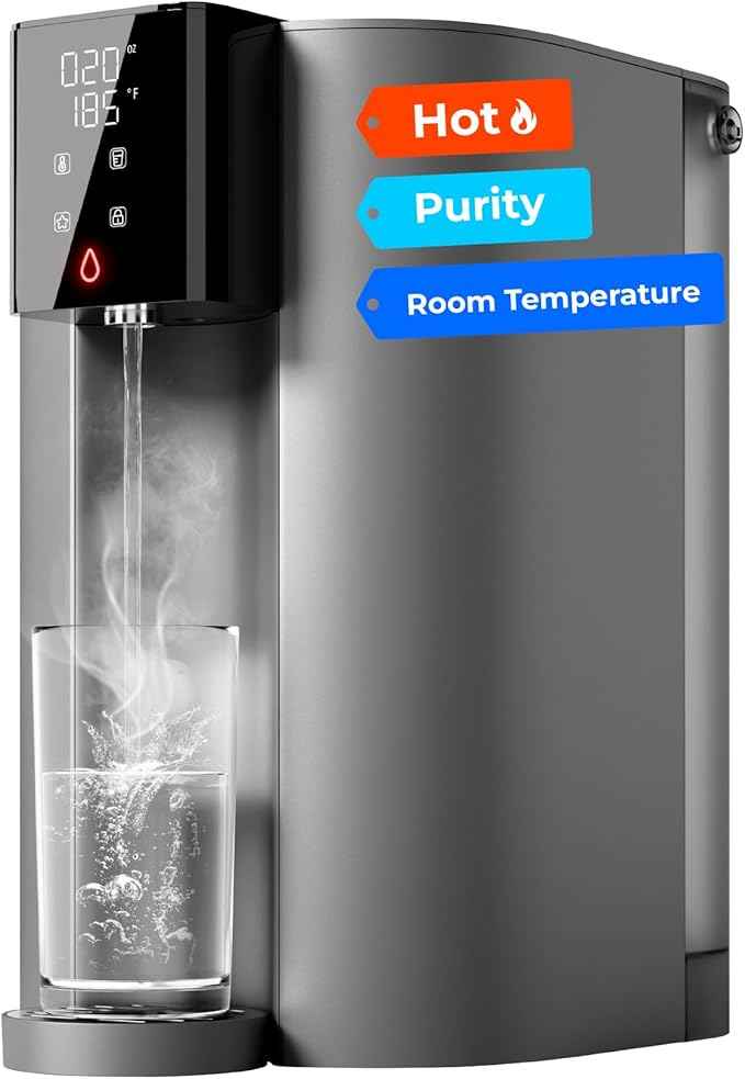 [Instant Hot] Waterdrop CoreRO Reverse Osmosis System, NSF/ANSI 58 & 372 Certified, 6 Stage, Hot & Ambient Countertop RO Water Filter, No Installation Required, 3:1 Pure to Drain, WD-C1H