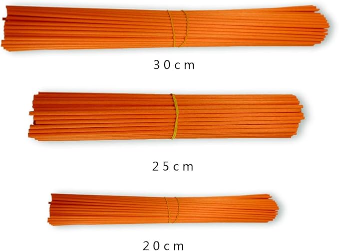 100 Pieces Fiber Reed Diffuser Replacement Refill Sticks (12" x 3mm, Orange) - AquaVibe