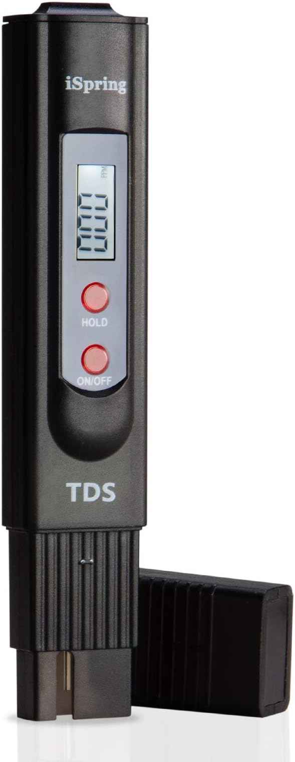 iSpring TDS2 Digital 2-Button TDS Meter with Backlit LCD, Black