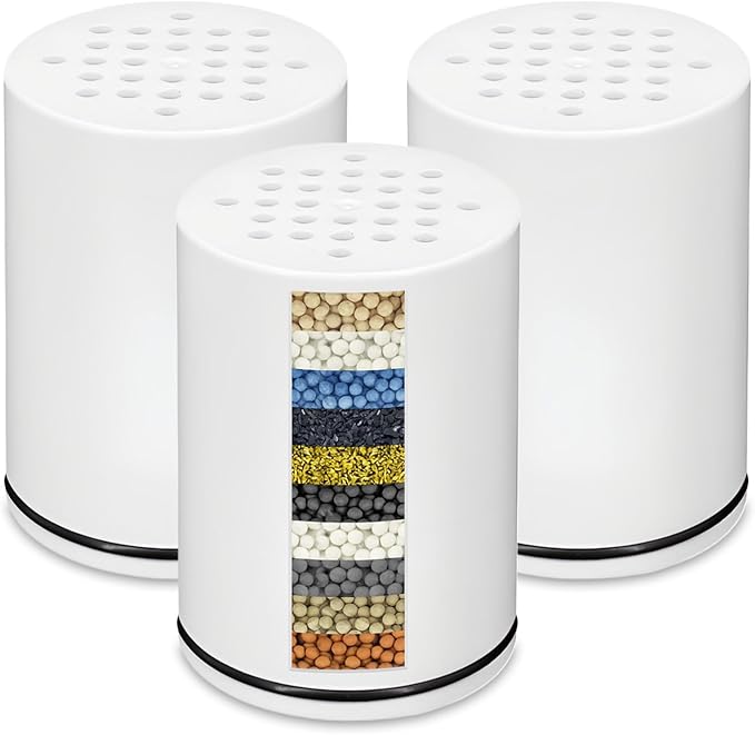 Water Replacement Filter for Shower Head,Compatible with Kitsch Shower Head Cartridge,for Hard Water Remove Chlorine and Harmful Substances.（3 Pack）