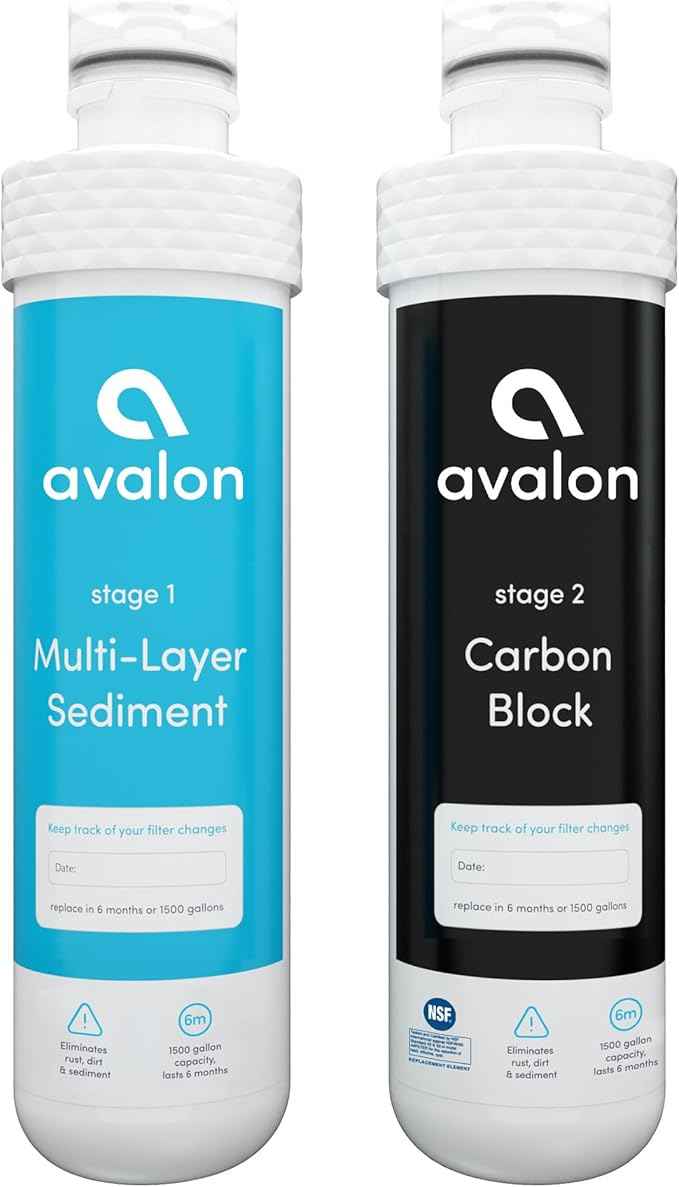 Avalon Genuine Replacement Filters for Avalon Bottleless Water Coolers, NSF Certified, Patented, 2 Count (Pack of 1)