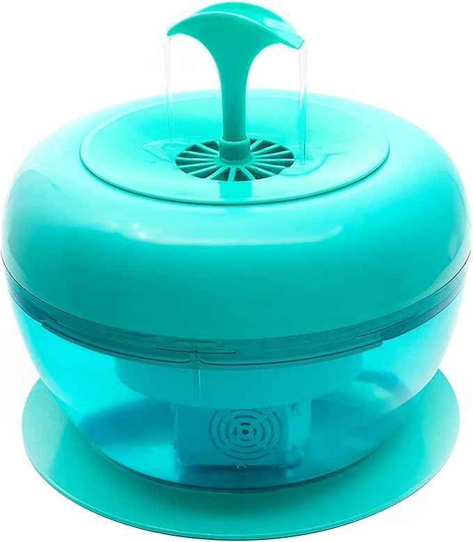 IntelliLeash PURRoducts Purrfect Water Fountain for Cats and Small Dogs with Premium 5-Layer Filter That Lasts Up to Two Months. Splash Free and Tip-Proof Design. Low Water Auto Shut-Off Feature.