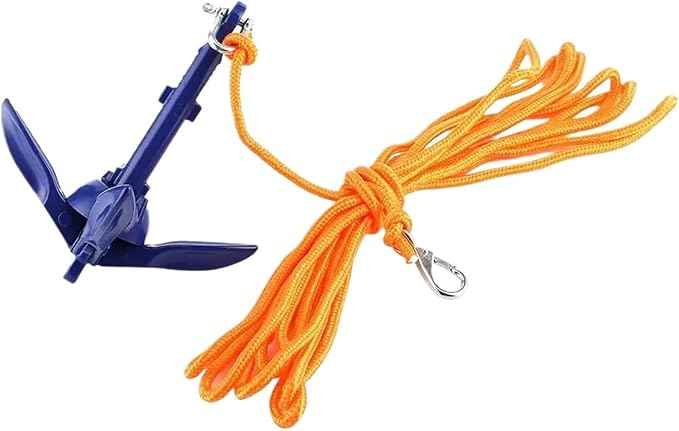 for Folding Anchoring Kit 4-Tine Anchor Rope Hook Watercraft Acc for Boats Kayak Canoe Sailboat