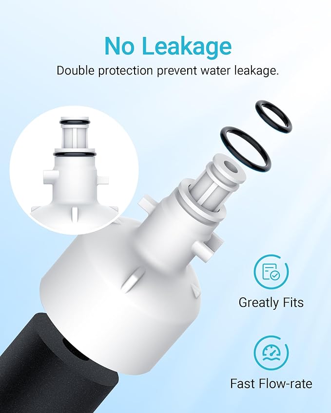 AQUA CREST Replacement for GE® RPWFE®, RPWF (with CHIP) Refrigerator Water Filter, Compatible with GYE22HMKES, GYS22GMNES, GYE22HBLTS, DFE28JSKSS, GFE28HMHES, GNE29GYNFS, 3 Filters