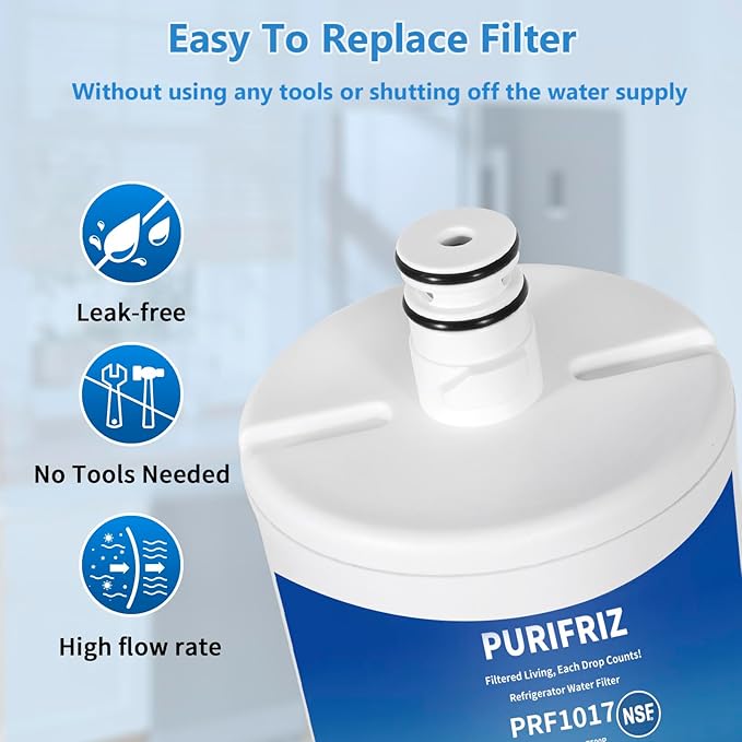 3 Pack 5231JA2002A Refrigerator Water Filter Compatible with LG LT500P, GEN11042FR-08, ADQ72910911, ADQ72910901, Kenmore 9890, 46-9890, LFX25974ST, LMX25964ST, 6 Month / 300 Gallon