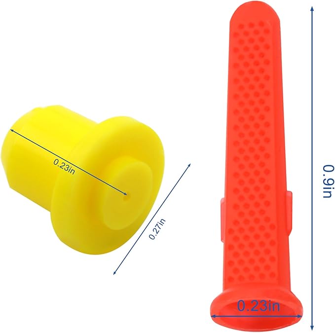 4004 Humidifier Drain Type in-Line Strainer Red (2 Pcs) and Humidifier Parts Yellow Orifice 4231 (2 Pcs) Compatible with Aprilaire Humidifier 400, 500, 550, 550A, 558, 560, 560A, 568 and 600 - AquaVibe