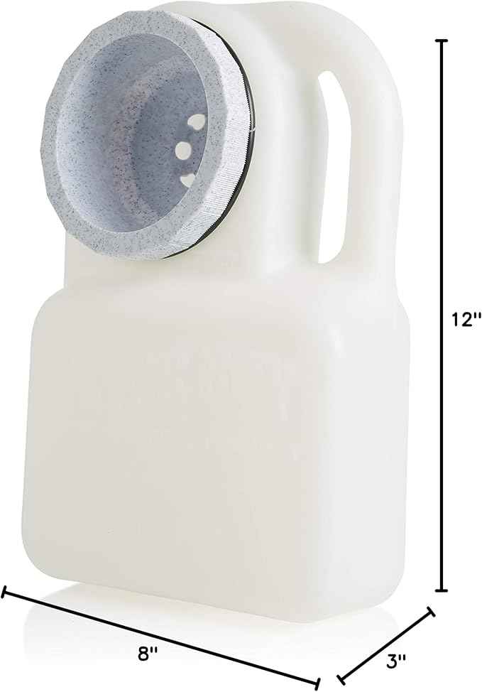 Lixit® Water Boy Portable Travel Dog Bowl - 3 Quart Spill Free Self Filling Pet Water Bowl - Made in USA (White, 1 Pack)