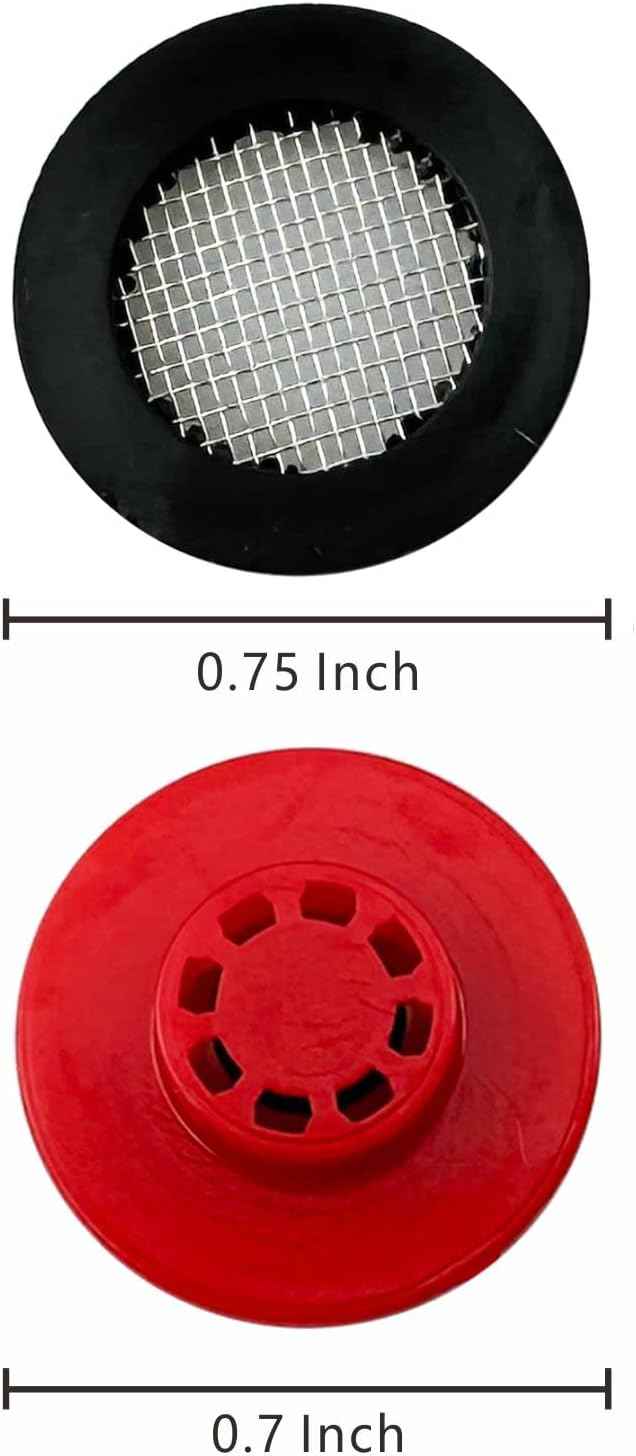 Voolan Shower Flow Restrictor Set - Fixed Showerhead Replace Parts -1.8 and 2.5GPM Flow Reducer Limiter + 2 Filter Gaskets + 5 Soft Silicone Nozzles For Shower Head Replacement