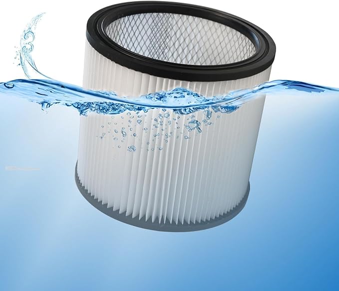 12 PCS Cartridge Filter 90304 Compatible with Shop Vac 90350 90333 5 Gallon and above，with 90585 Foam Filter, 90107 Filter，10-14 Gallon Vacuum Bags,Retaining Bands - AquaVibe