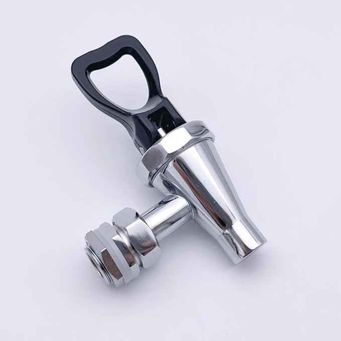 1/2 Inch Beverage Dispenser Faucet Spout Brass Material Hot Drinks Tap for Juice Cold Hot Water Supplies Household Accs, Black