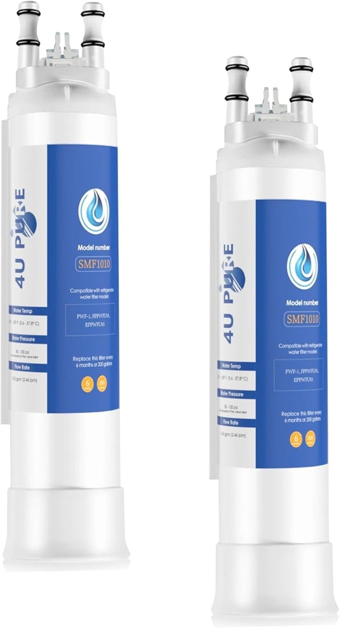 FPPWFU01 Replacement Compatible with EPPWFU01 PureAdvantage PWF-1 FPPWFU01 PurePour PWF-1 Water and Ice Filter, 2 Pack - AquaVibe